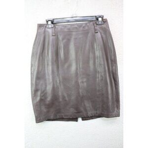 Apart Women's Vintage 100% Leather Skirt-Size 6-Back Zipper-Soft Leather-Boho